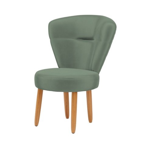 Poltrona Decorativa para Estúdio de Beleza Maquiagem Sala de Jantar Tecido Veludo Pés Palito