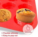 Ver imagem 2 de Copo de Silicone, Forma de Muffin de Silicone Walfos, Molde de 24 Bolo Redondo Mini Forma Bolos