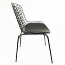 Ver imagem 4 de Kit 4 Cadeiras para cozinha BERTÓIA preta tubular - Direto de Fábrica