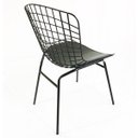 Ver imagem 5 de Kit 4 Cadeiras para cozinha BERTÓIA preta tubular - Direto de Fábrica