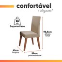 Ver imagem 4 de Conjunto Sala de Jantar com 2 Cadeiras Estofadas Linho Milano