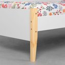 Ver imagem 3 de Cama Solteiro Noah com Pés Natural – Branco Fosco Abra Casa