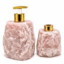 Ver imagem 1 de Kit Dispenser Sabonete e Difusor Pedra Natural Quartzo Rosa