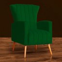 Ver imagem 7 de Poltrona Pés Palito Decorativa Melinda Sala Veludo; Desenho do Tecido:Liso:Verde