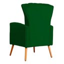 Ver imagem 3 de Poltrona Pés Palito Decorativa Melinda Sala Veludo; Desenho do Tecido:Liso:Verde