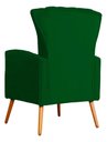 Ver imagem 3 de Poltrona Pés Palito Decorativa Melinda Sala Veludo; Desenho do Tecido:Liso:Verde
