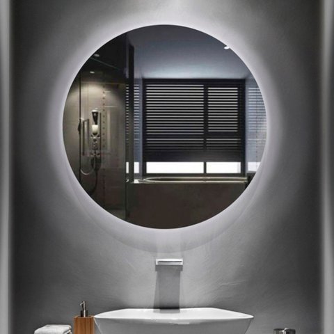 Espelho Decorativo Redondo com Led 60cm Branco Em60lrplb237 - In House Decor