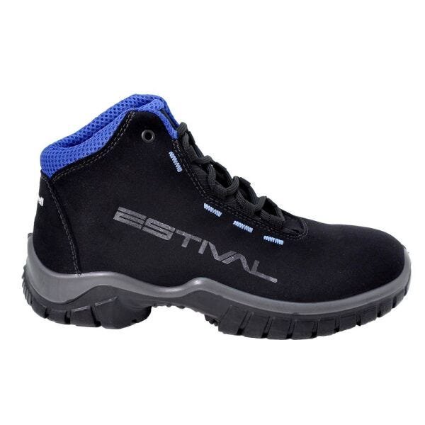 Bota de Segurança em Microfibra - Preto e Azul - Estival - EN10141S2 - CA 28.543 - 43 - 2