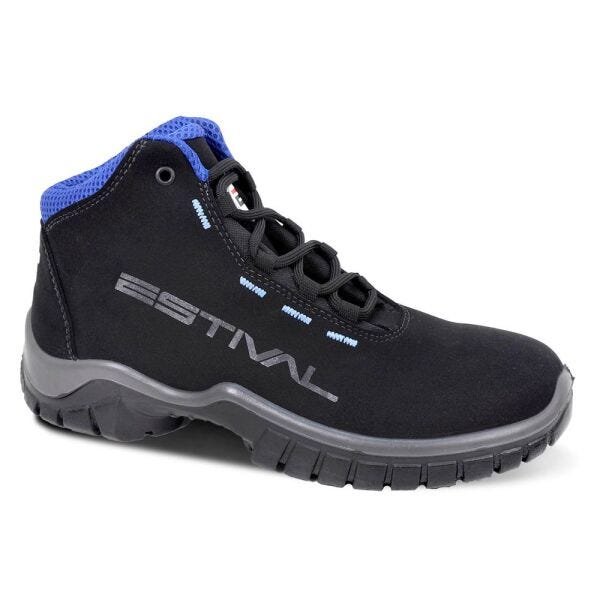 Bota de Segurança em Microfibra - Preto e Azul - Estival - EN10141S2 - CA 28.543 - 43