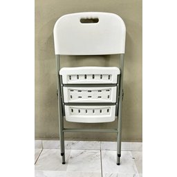 Cadeira Dobrável para Mesa Maleta  VGHome Cor Branca - 3