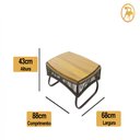 Ver imagem 2 de Mesa de Centro Milão em Alumínio com Tampo Madeira em Corda Sintética