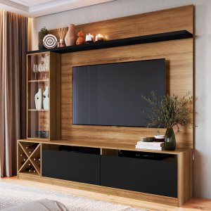 Estante Home para TV Até 50 Polegadas 1 Porta de Vidro Sorrento Quiditá