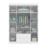 Guarda Roupa Infantil 4 Portas 2 Gavetas Branco_Phoenix Baby - 2
