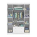 Ver imagem 2 de Guarda Roupa Infantil 4 Portas 2 Gavetas Branco_Phoenix Baby