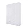 Guarda Roupa Infantil 4 Portas 2 Gavetas Branco_Phoenix Baby - 3