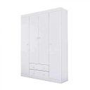 Ver imagem 3 de Guarda Roupa Infantil 4 Portas 2 Gavetas Branco_Phoenix Baby