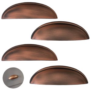 Puxador Concha Cobre Velho Aniela Torralba 64mm 4 Unidades