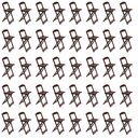 Ver imagem 4 de Kit 10 Jogos De Mesa Bistrô De Madeira Com 4 Cadeiras Dobravel Imbuia - Marrom