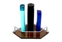 Ver imagem 2 de Porta Shampoo Canto Reto em Vidro Bronze Lapidado - Aquabox - 20cmx20cmx10mm