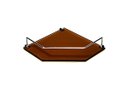 Ver imagem 1 de Porta Shampoo Canto Reto em Vidro Bronze Lapidado - Aquabox - 25cmx25cmx10mm