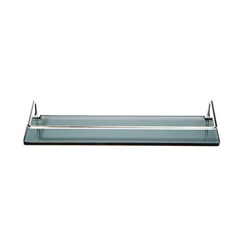 Porta Shampoo Reto em Vidro Fumê Lapidado - Aquabox - 40cmx9cmx8mm
