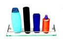 Ver imagem 1 de Porta Shampoo Reto em Vidro Incolor Lapidado - Aquabox - 40cmx9cmx10mm