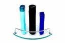 Ver imagem 2 de Porta Shampoo Canto Curvo em Vidro Incolor Lapidado - Aquabox - 20cmx20cmx10mm
