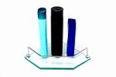 Ver imagem 2 de Porta Shampoo Canto Reto em Vidro Incolor Lapidado - Aquabox - 20cmx20cmx10mm