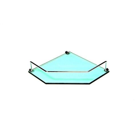 Porta Shampoo Canto Reto em Vidro Verde Lapidado - Aquabox - 25cmx25cmx8mm