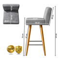 Ver imagem 4 de Kit 2 Banqueta Alta Decorativa com Encosto de Balcão Cozinha:Cinza