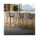 Ver imagem 7 de Kit 2 Banqueta Alta Decorativa com Encosto de Balcão Cozinha:Cinza