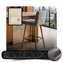 Ver mais imagens de Kit 2 Banqueta Alta Decorativa com Encosto de Balcão Cozinha:Cinza
