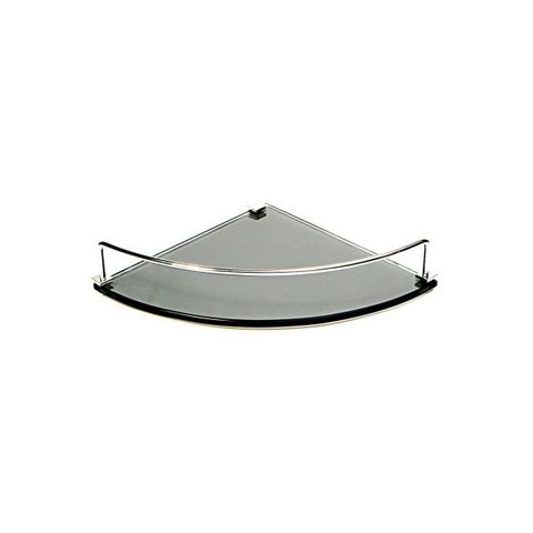 Porta Shampoo Canto Curvo em Vidro Refletivo Lapidado - Aquabox - 25cmx25cmx8mm