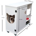 Ver imagem 2 de Armário Banheiro Caixa de Areia para Gatos com Porta Frajola:branco