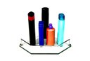 Ver imagem 2 de Porta Shampoo Canto Reto em Vidro Incolor Lapidado - Aquabox - 25cmx25cmx8mm