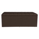 Ver imagem 2 de Calçadeira Recamier Baú Holanda 140cm Casal Suede com Estrutura em Madeira Marrom Pallazio