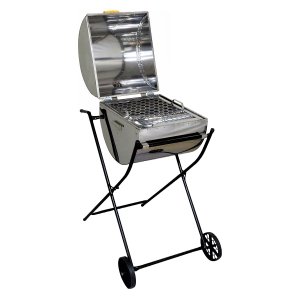 Churrasqueira Garden Grill Inox Grelha e Carrinho 94x40x35cm Duralar F066IOM