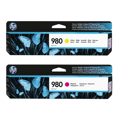 Cartucho de Tinta Hp 980 D8j08a D8j10a Ax585z X555dn X555xh X585dn X585f Kit 2x