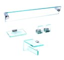 Ver imagem 1 de Kit Banheiro em Vidro Incolor 10mm Lapidado - Aquabox