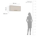 Ver imagem 4 de Armário de Cozinha Aéreo Amara 80x36cm com Porta Basculante Branco/Creme 250024