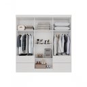 Ver imagem 7 de Guarda Roupa Casal Modulado de Canto 11 Portas de Bater 4 Gavetas MDP Branco Multimóveis 287cm