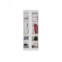 Ver imagem 3 de Guarda Roupa Casal Modulado de Canto 11 Portas de Bater 4 Gavetas MDP Branco Multimóveis 287cm