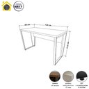 Ver imagem 2 de Mesa Escrivaninha Industrial 120cm X 60cm Cinza Pé Metal F5 Cor:cinza