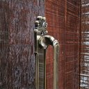 Ver imagem 5 de Puxador Duplo Mozart 215mm Bronze Antigo Porta Pivotante Correr Passagem Madeira Vidro Colonial Clás