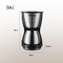 Ver mais imagens de Cafeteira Elétrica Mondial Dolce Arome C-37ji-30x Cafeteira-127v-preto/inox