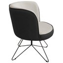 Ver imagem 7 de Poltrona Decorativa Chiara Base Orby Corano Preto/velosuede Off White - Nexta Casa