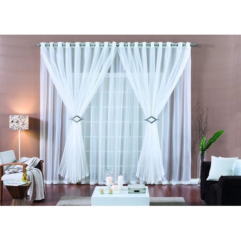 Cortina para Sala e Quarto de Voil 6 metros