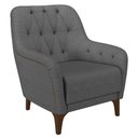 Ver imagem 7 de Kit 2 Poltronas Decorativas para Sala com Capitonê Pietà M22 Linho Cinza Escuro - Mpozenato
