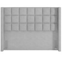 Ver imagem 4 de Kit Cabeceira Cama Box Casal 140 Cm Paris com Puff Recamier Itália Linho Cinza Claro - Lyam Decor