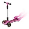 Patinete Infantil Turbo 3 Rodas Luzes Led Fumaça Música Bluetooth Ajustável Dobrável - ROSA - 1